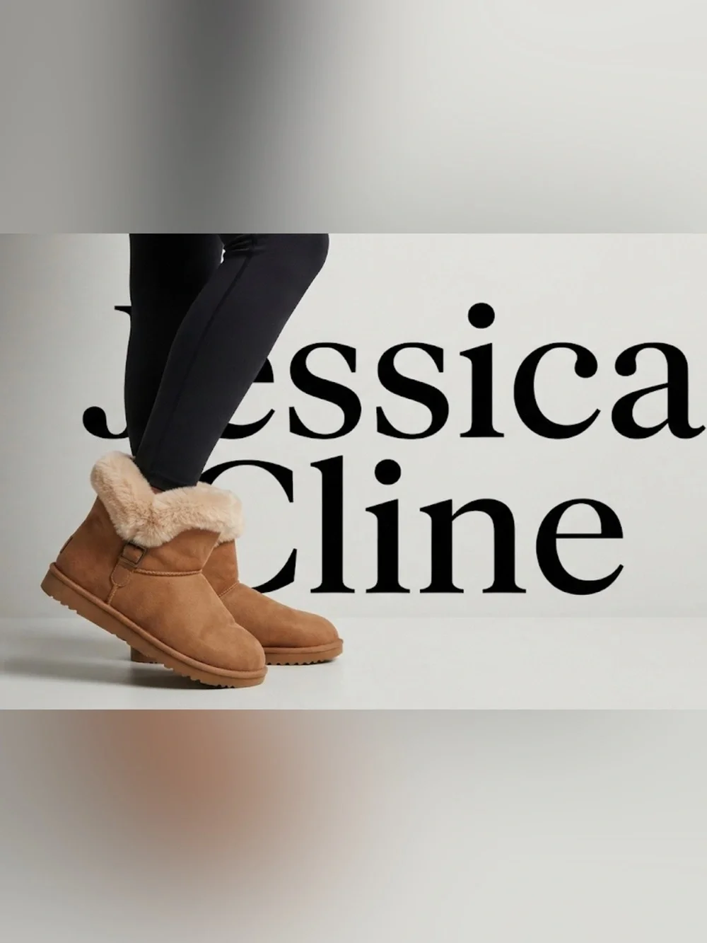 Authentic Jessica Cline warm winter ankle boots sz 9 W